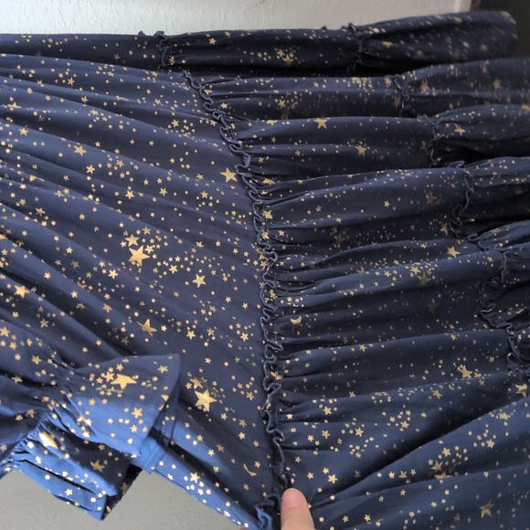 ✨ Ivy City Co Starry Nights Dress In Dark Blue And Gold Size XL - Picture 6 of 9
